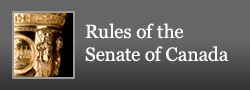 Rules of the Senate of Canada